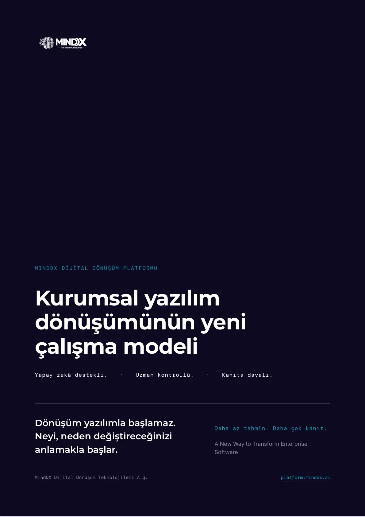 MindDX Platform Broşürü